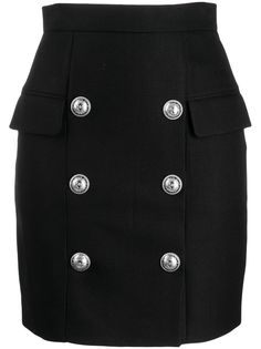 Balmain юбка на пуговицах с завышенной талией