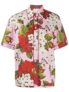 Dolce & Gabbana рубашка с цветочным принтом