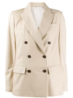 Brunello Cucinelli длинный двубортный блейзер