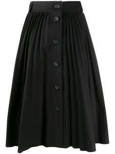 RedValentino юбка миди А-силуэта с плиссировкой