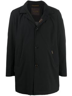 Moorer однобортное пальто с разрезом сзади