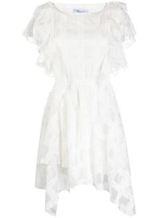 Blumarine полупрозрачное платье с узором