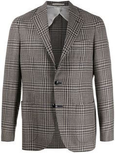 Barba однобортный пиджак в клетку