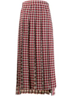 Thom Browne юбка в клетку с полосками RWB