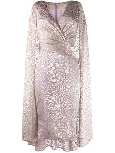 Talbot Runhof платье с эффектом металлик и драпировкой