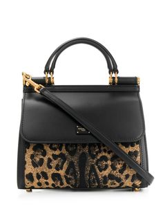 Dolce & Gabbana сумка Sicily с леопардовым принтом