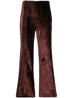 Maison Margiela бархатные расклешенные брюки со складками