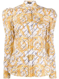 Versace блузка с пышными рукавами