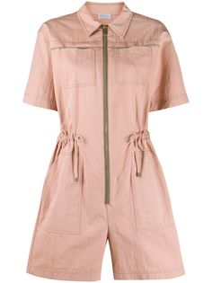 Brunello Cucinelli комбинезон на молнии с кулиской