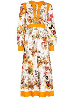 Gucci платье миди с цветочным принтом