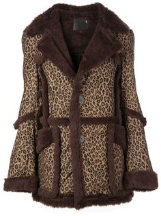 R13 пальто с леопардовым принтом