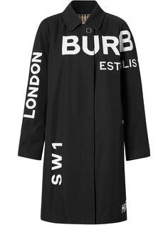 Burberry пальто с принтом Horseferry