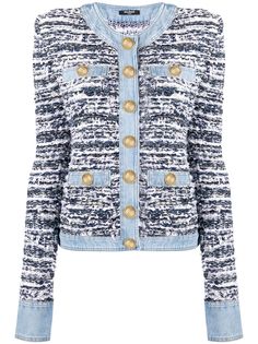 Balmain джинсовая куртка на пуговицах