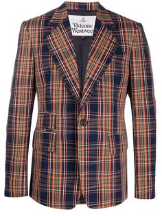 Vivienne Westwood клетчатый пиджак узкого кроя