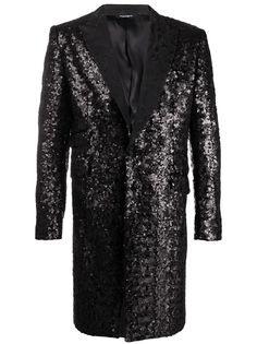 Dolce & Gabbana удлиненный пиджак с пайетками