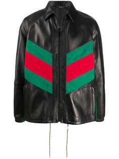 Gucci куртка с отделкой Web