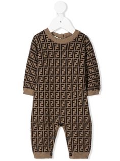 Fendi Kids ромпер с узором FF