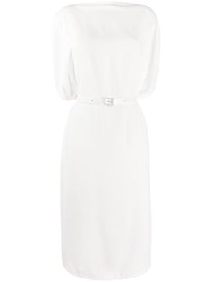 MM6 Maison Margiela платье миди с драпировкой и поясом