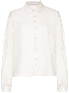 Renli Su полупрозрачная рубашка с вышивкой