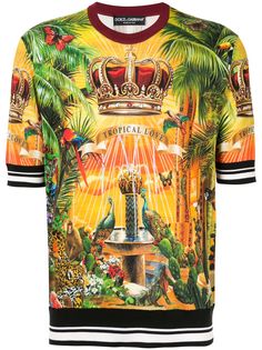 Dolce & Gabbana пуловер с принтом Tropical King