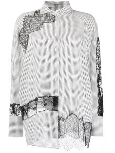Ermanno Scervino блузка с кружевной вставкой