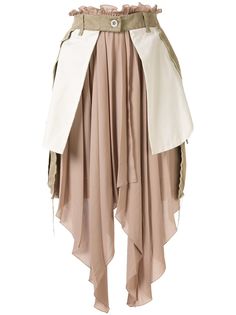 UNRAVEL PROJECT юбка асимметричного кроя со вставками