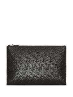 Burberry клатч на молнии с монограммой