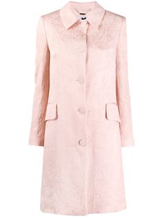 Blumarine однобортное пальто с цветочным принтом
