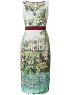 Antonio Marras приталенное платье миди с цветочным принтом