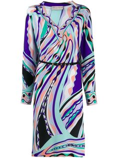 Emilio Pucci платье миди с абстрактным принтом