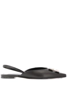 Off-White слиперы с металлическим логотипом