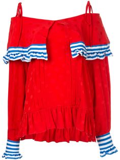 MSGM блузка с открытыми плечами
