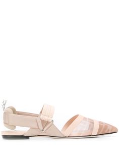 Fendi балетки Colibrì с ремешком на пятке