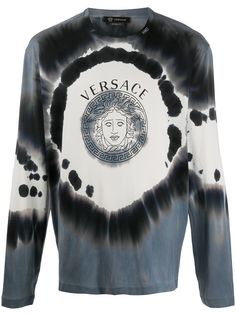 Versace футболка с длинными рукавами и принтом тай-дай