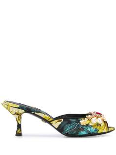 Dolce & Gabbana декорированные жаккардовые мюли Keira