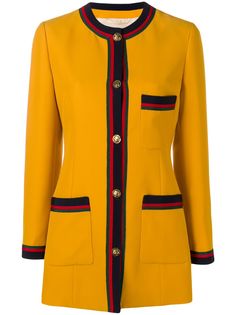 Gucci жакет с отделкой Web