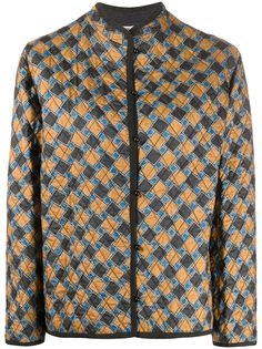 Yves Saint Laurent Pre-Owned стеганая куртка с геометричным узором