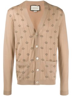 Gucci жаккардовый кардиган с логотипом Interlocking G