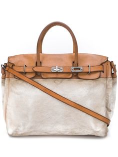 Numero 10 сумка-тоут с контрастной вставкой