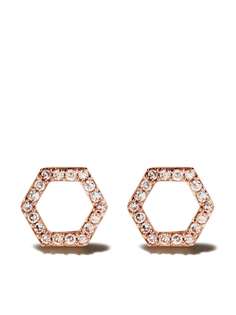 Astley Clarke бриллиантовые серьги-гвоздики Honeycomb