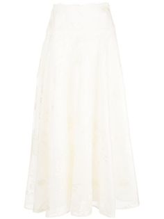 Marchesa юбка макси с цветочным принтом
