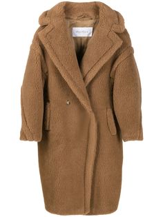 Max Mara двубортное фактурное пальто оверсайз