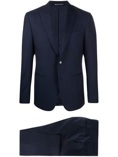 Canali костюм-двойка узкого кроя