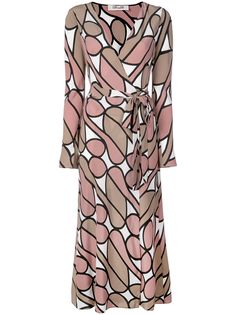 DVF Diane von Furstenberg платье с запахом и принтом