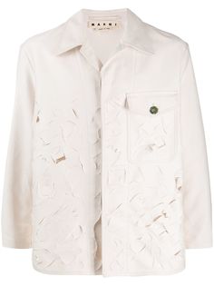 Marni джинсовая куртка с прорезями