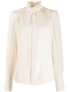 Isabel Marant блузка с оборкой и длинными рукавами