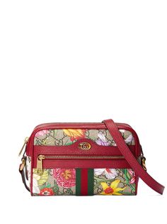 Gucci мини-сумка Ophidia с принтом Flora