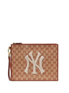 Gucci клатч с узором Original GG и нашивкой NY Yankees™