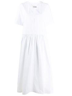 Jil Sander длинное платье свободного кроя