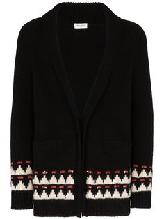 Saint Laurent кардиган вязки интарсия с орнаментом